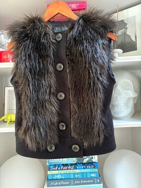 Rachel Zoe Wool and faux fur vest size 2